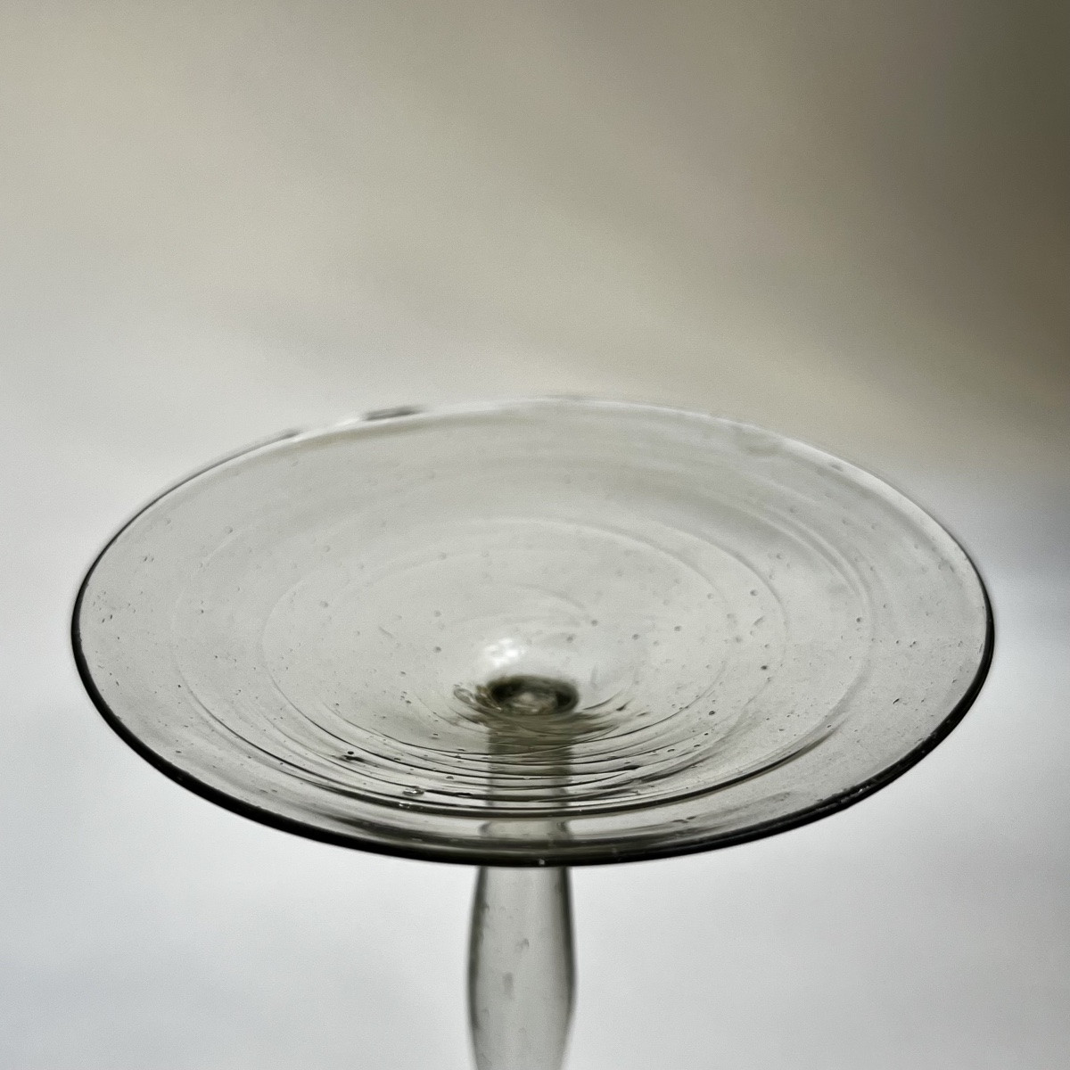 Fern-shaped Glass With A Bell-shaped Cup, Late 17th - Early 18th Century, Blown Glass, 17th-18th Century-photo-4