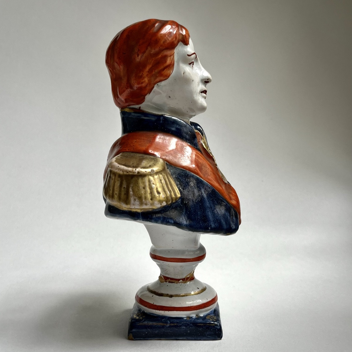 Horatio Nelson, buste en faïence de Desvres XIXe siècle 19e -photo-1