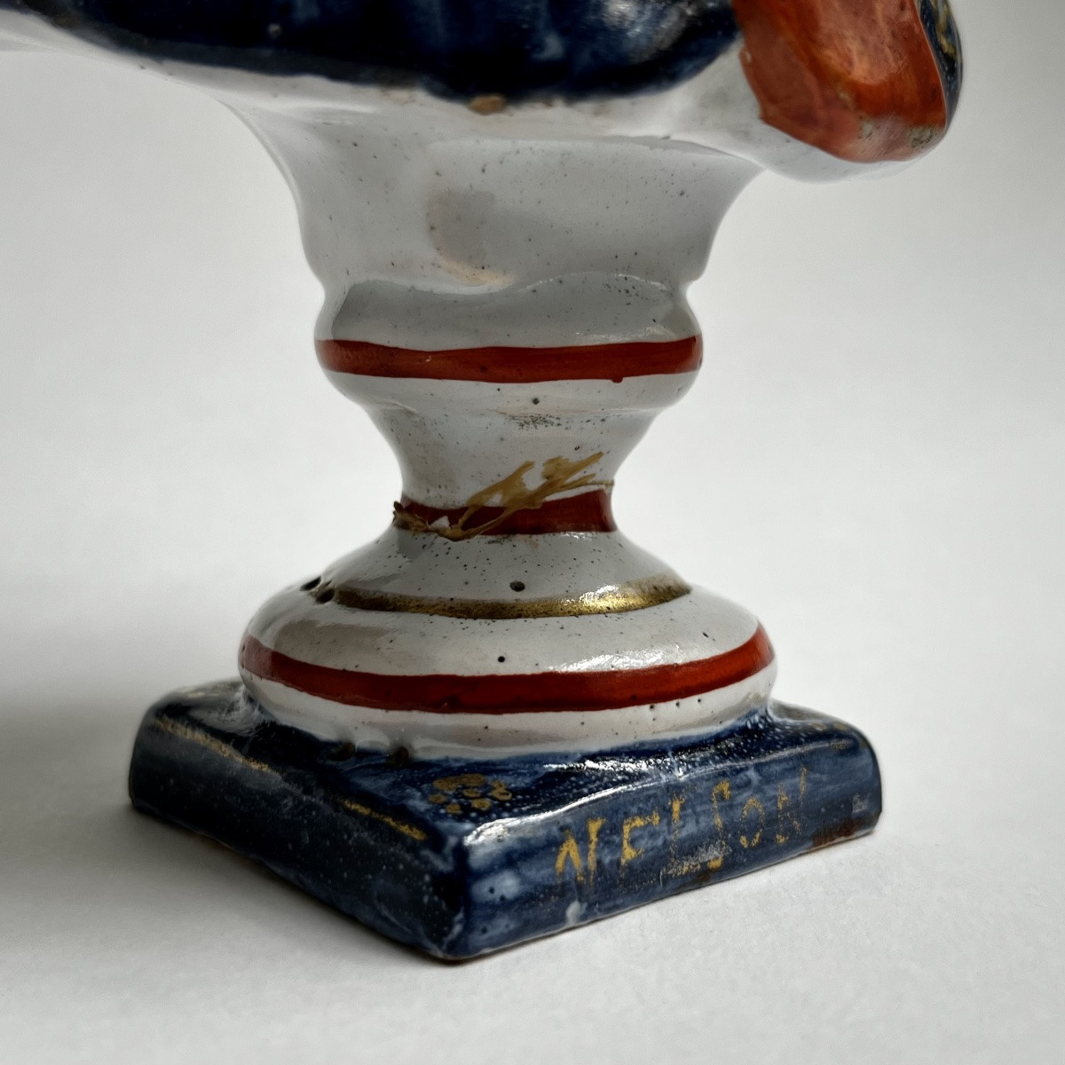 Horatio Nelson, buste en faïence de Desvres XIXe siècle 19e -photo-4