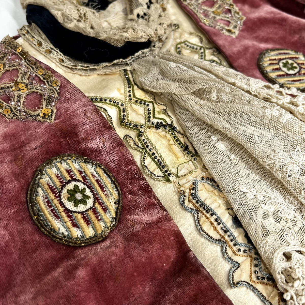 Children's Theatrical Costume Jacket Made From 18th-century Costume Fabric-photo-2