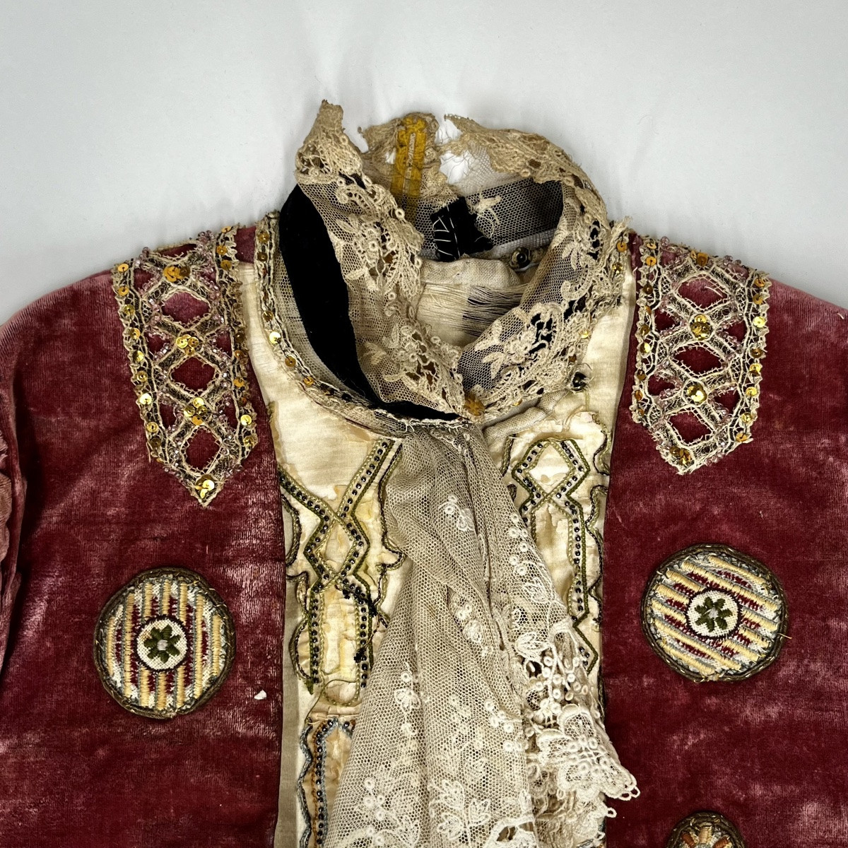 Children's Theatrical Costume Jacket Made From 18th-century Costume Fabric-photo-4