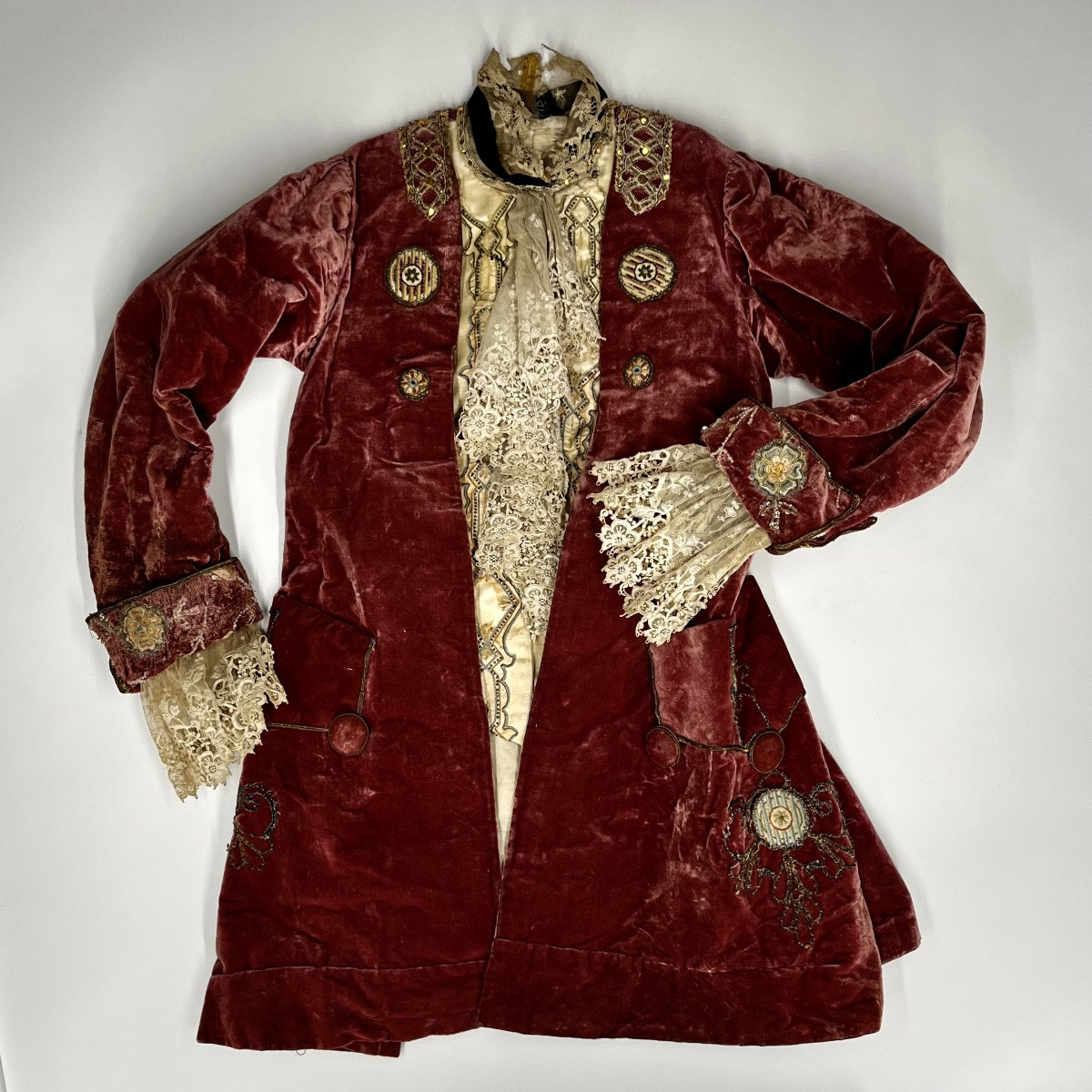Children's Theatrical Costume Jacket Made From 18th-century Costume Fabric-photo-2