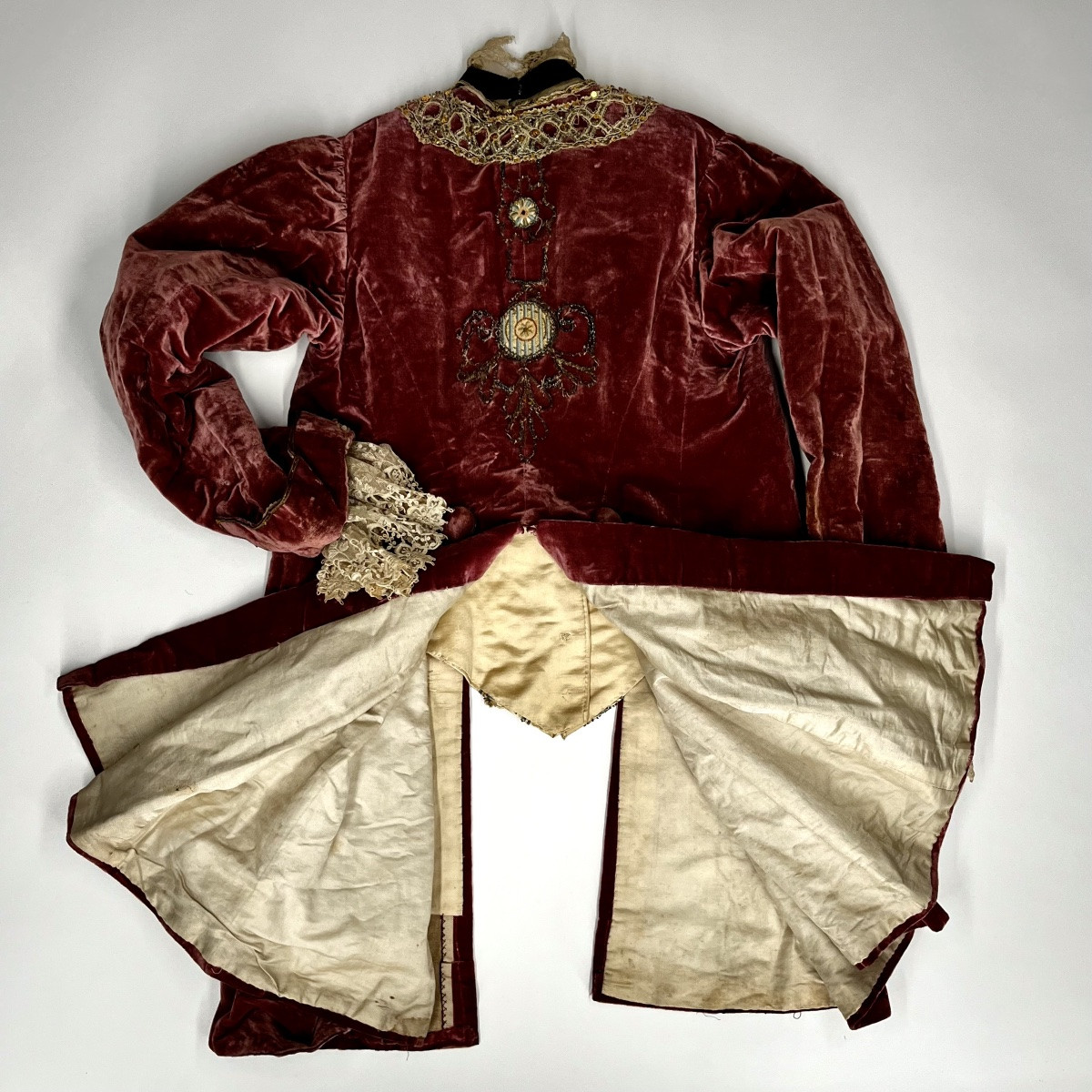 Children's Theatrical Costume Jacket Made From 18th-century Costume Fabric-photo-6
