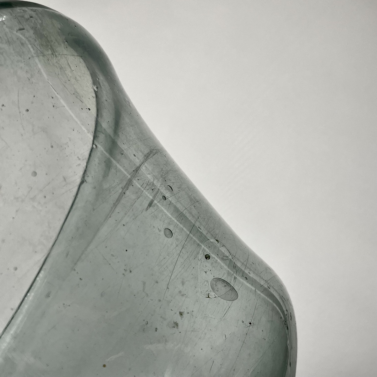 19th-century Green-tinted Blown Glass Melon Cloche, Folk Art, Garden/market Garden, 19th Century-photo-3