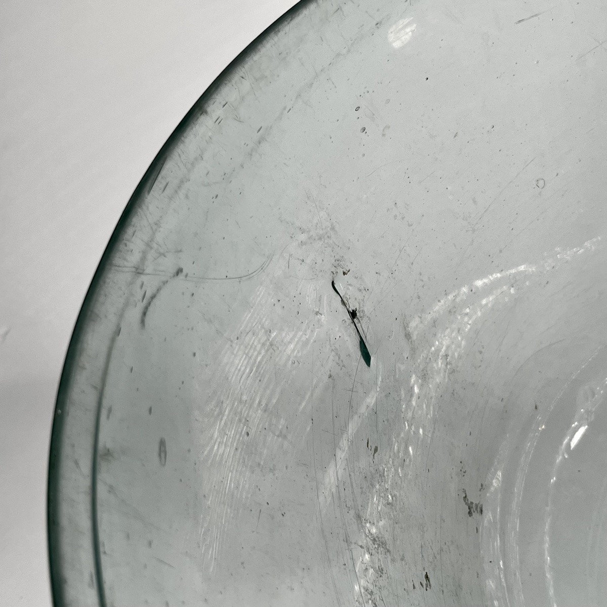 19th-century Green-tinted Blown Glass Melon Cloche, Folk Art, Garden/market Garden, 19th Century-photo-2