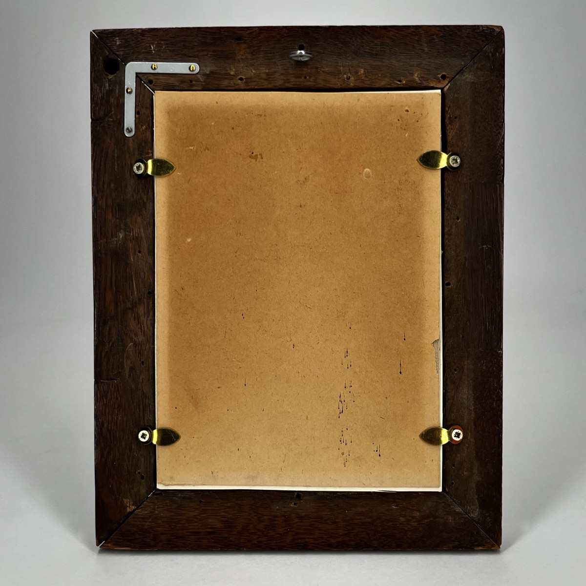 Cachets de cire XVIIIe et XIXe siècle dans un petit cadre ancien en bois sculpté 18e 19e-photo-5