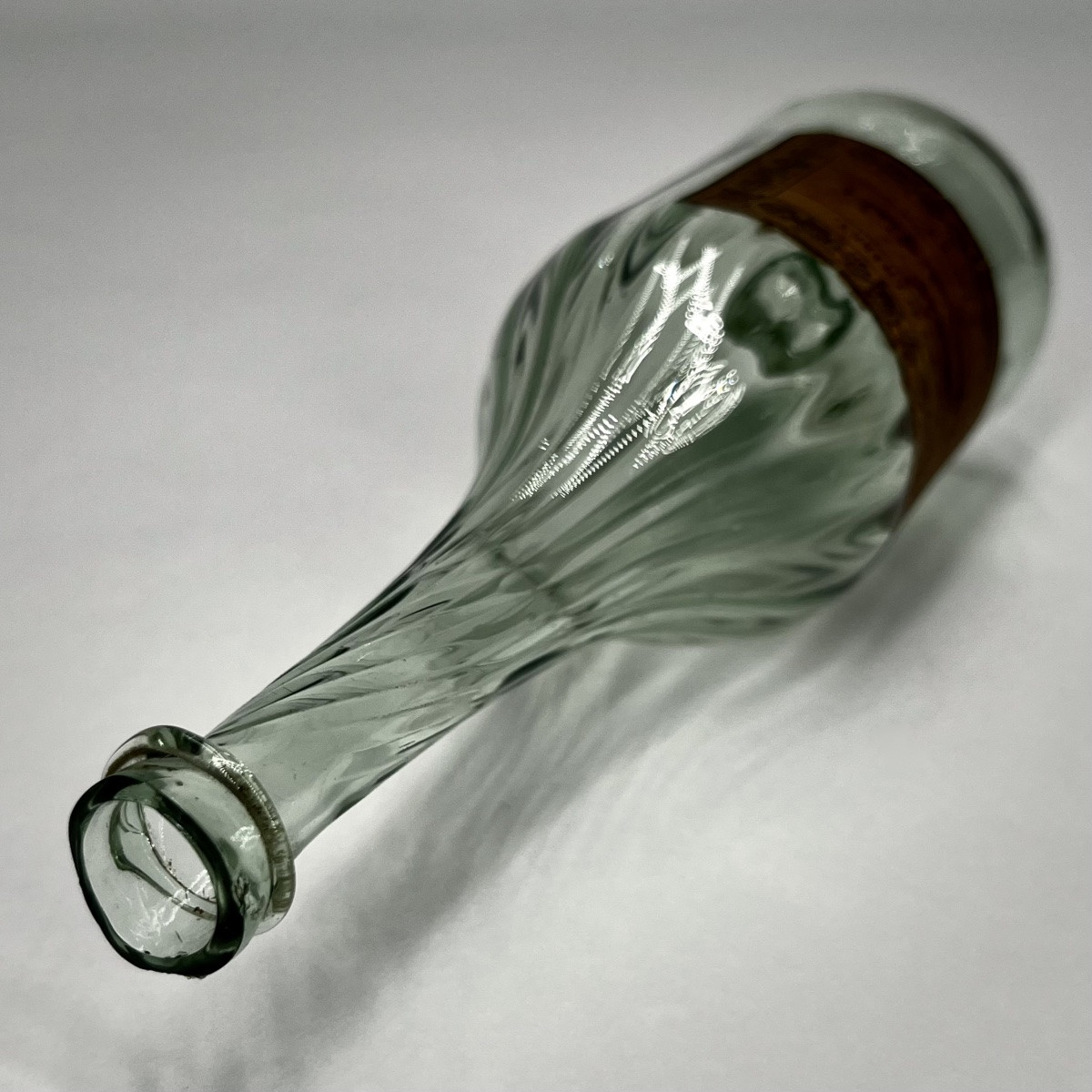 "elixir Of Long Life", Small Blown Glass Pharmacy Bottle, 18th Century, Lezoux, 18th-photo-1