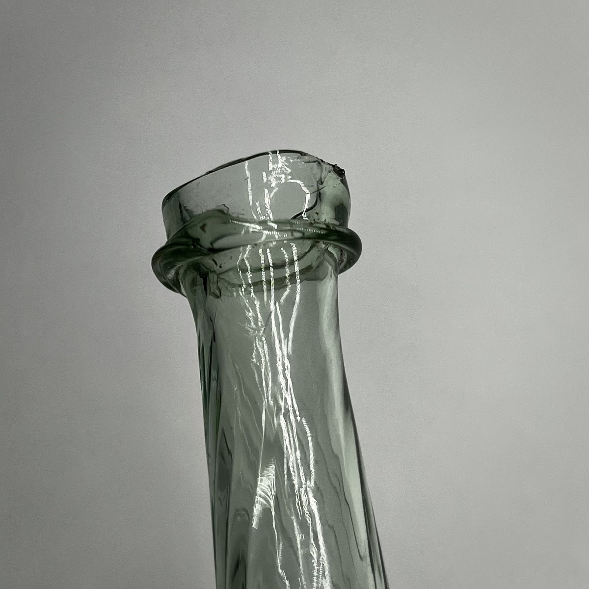 "elixir Of Long Life", Small Blown Glass Pharmacy Bottle, 18th Century, Lezoux, 18th-photo-6