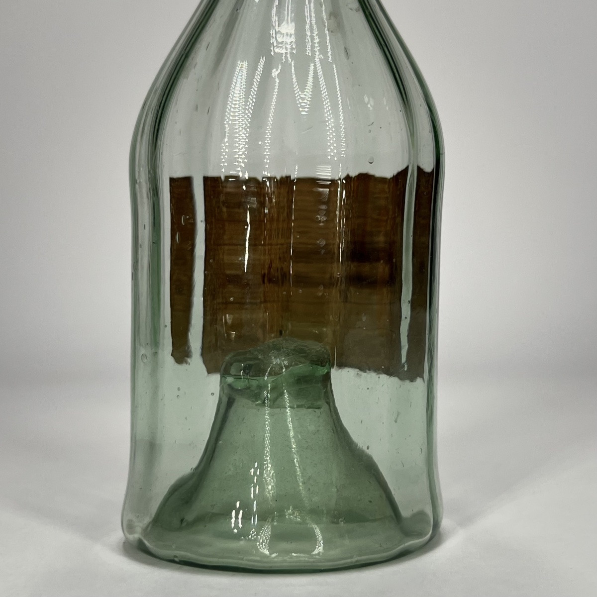 "elixir Of Long Life", Small Blown Glass Pharmacy Bottle, 18th Century, Lezoux, 18th-photo-7