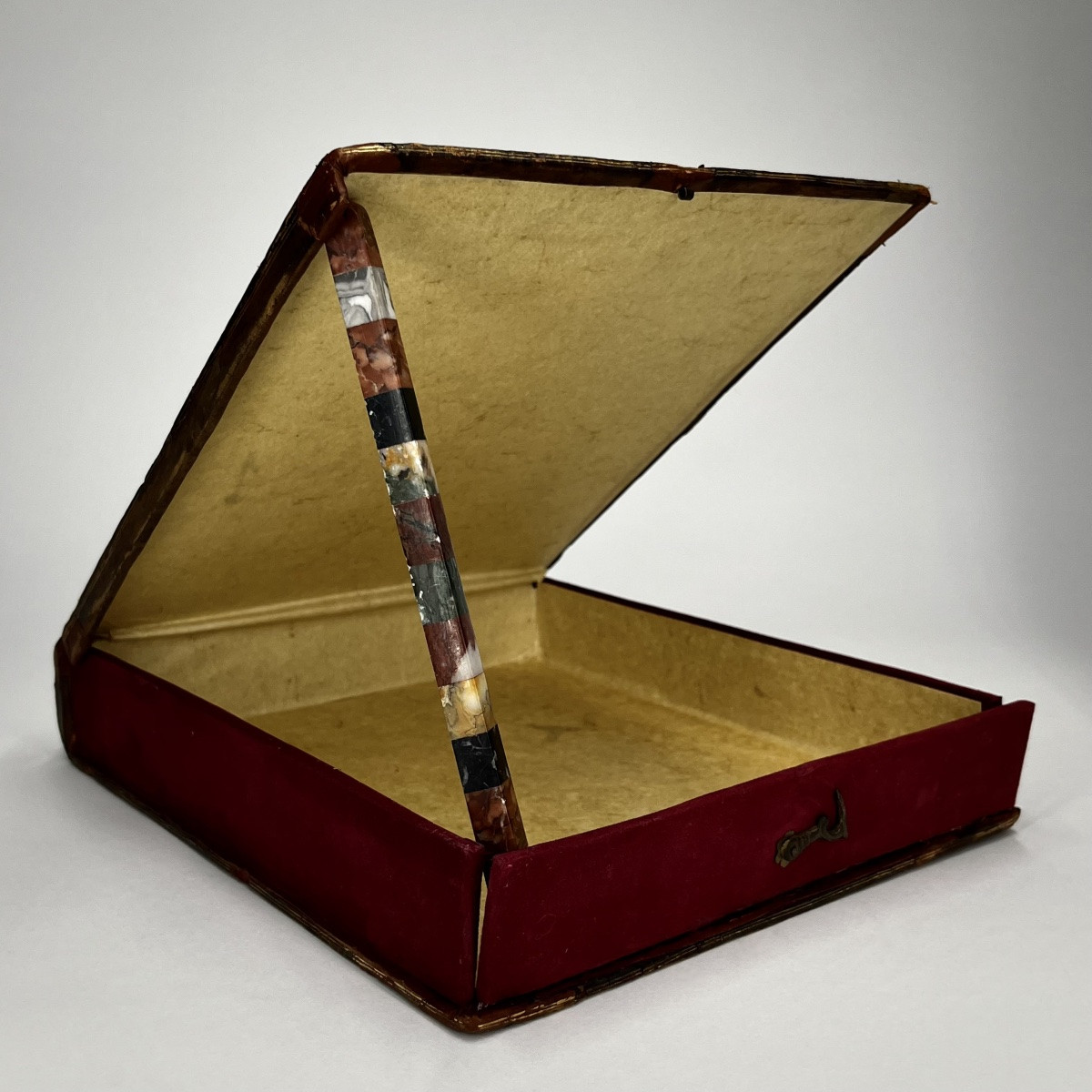 Trois grandes boîtes livres coffrets de rangement cachettes à partir de reliures du XVIIIe 18e-photo-4