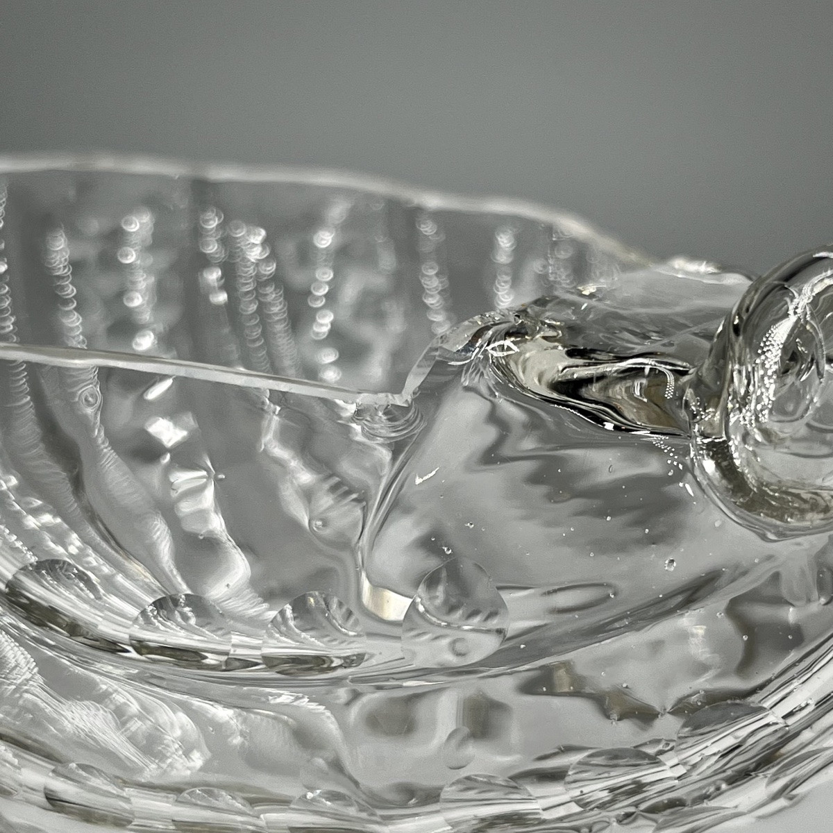 Coupe sur pied en forme de coquillage XVIIIe siècle Bohême Silésie verre 18e-photo-5