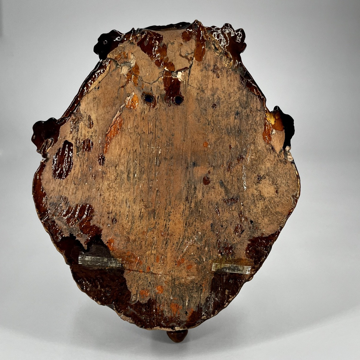 Large Glazed Earthenware Holy Water Font From The 18th Century, Ligron, Sarthe, Beauvais? Folk Art, 18th Century-photo-8