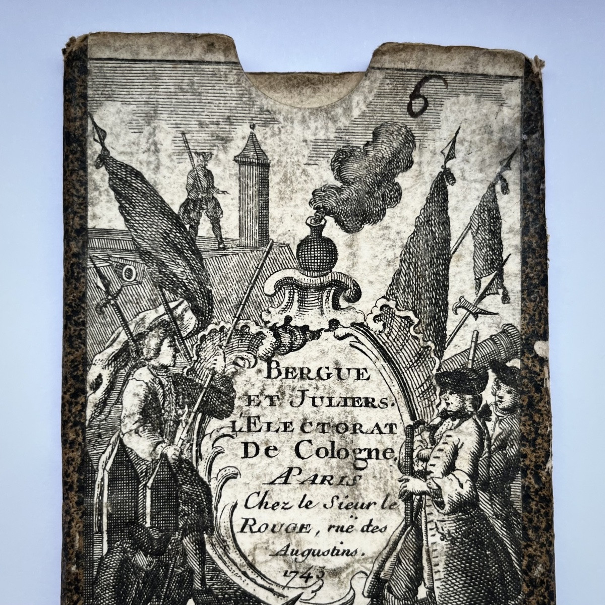 Portable Map From 1743 "the Electorate Of Cologne" In Its Case, 18th Century, Germany, 18th Century-photo-3
