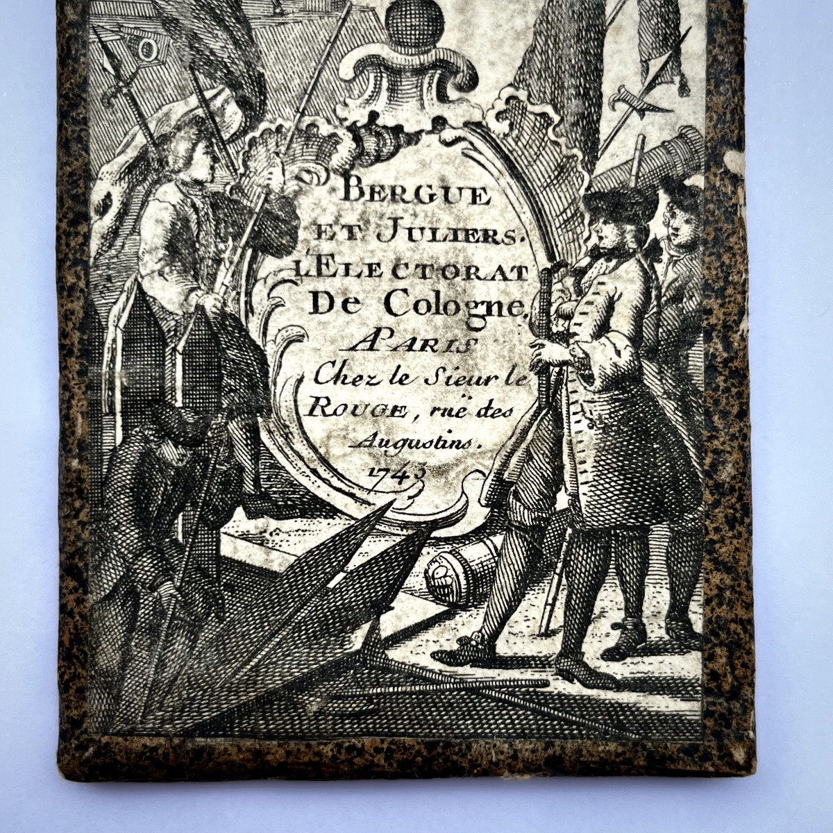 Portable Map From 1743 "the Electorate Of Cologne" In Its Case, 18th Century, Germany, 18th Century-photo-4