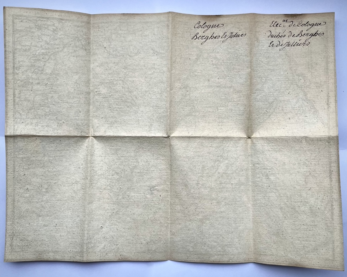 Portable Map From 1743 "the Electorate Of Cologne" In Its Case, 18th Century, Germany, 18th Century-photo-7