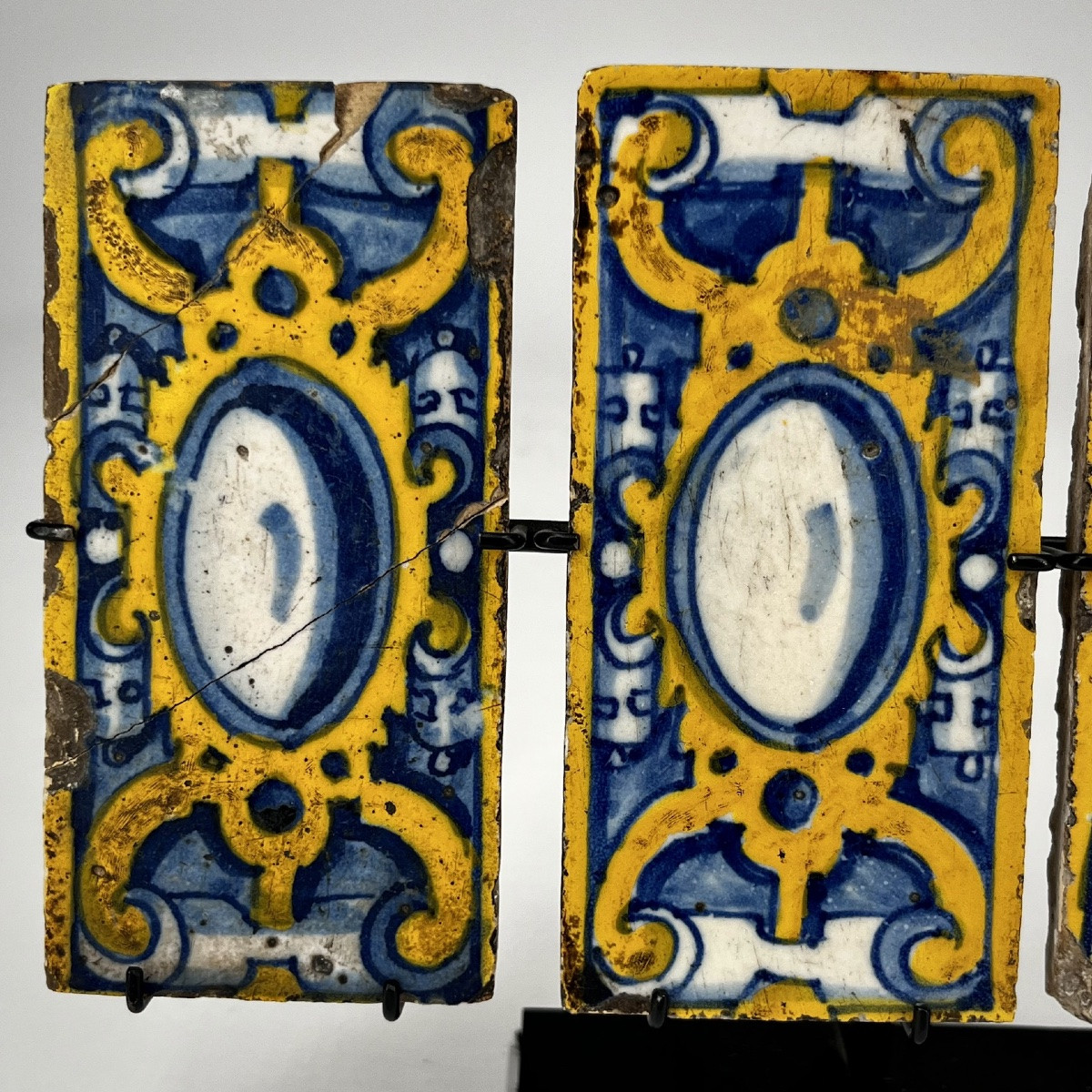 Six Talavera Faience Tiles, 16th-17th Century, High Period, Spain, 16th-17th Century-photo-1