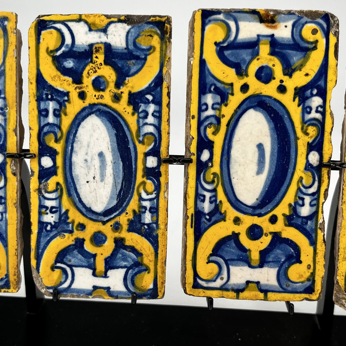 Six Talavera Faience Tiles, 16th-17th Century, High Period, Spain, 16th-17th Century-photo-2