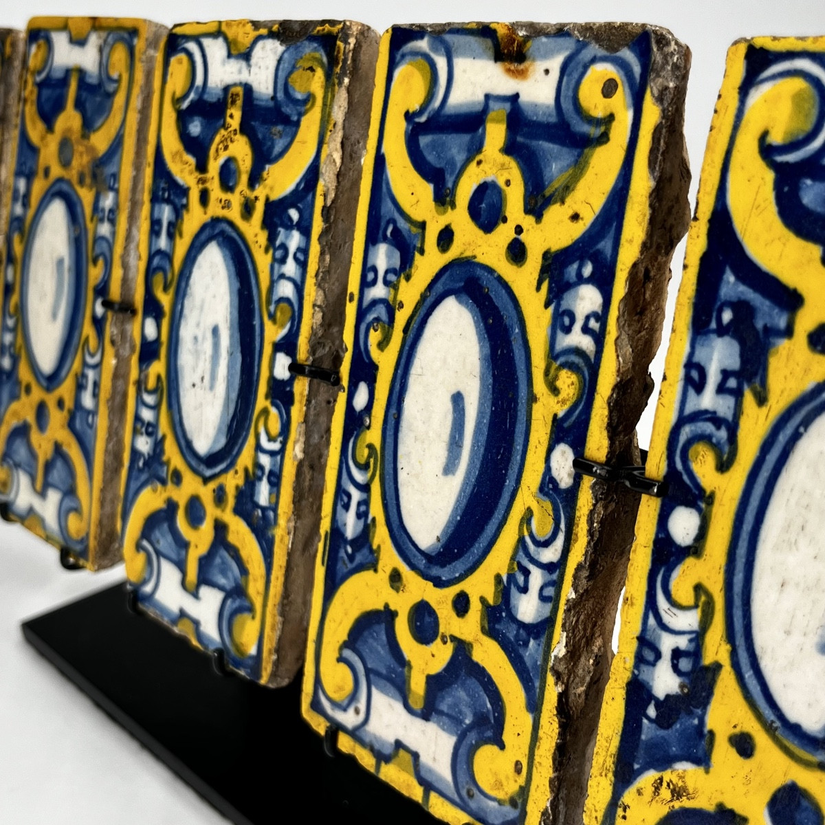 Six Talavera Faience Tiles, 16th-17th Century, High Period, Spain, 16th-17th Century-photo-4