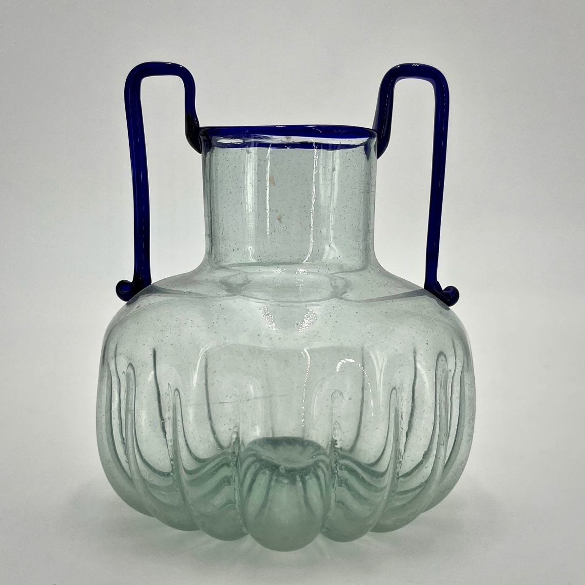 Vase With Detached Handles In Blown Glass From The 1920s-1930s, Art Deco Murano, 20th Century