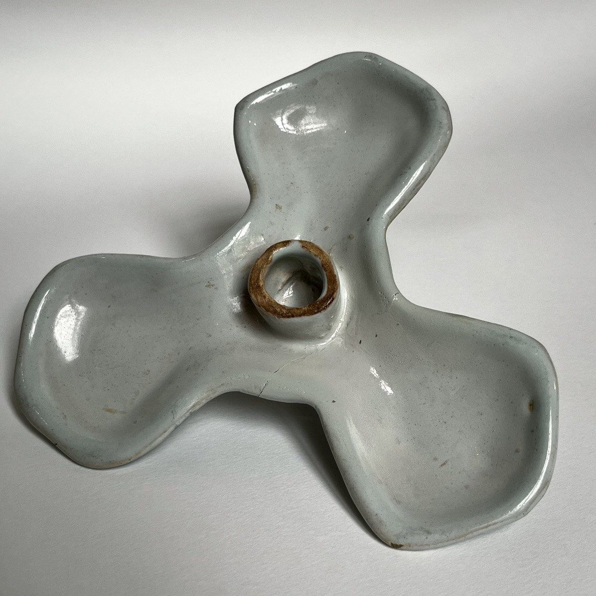 Boîte à épices tripode en faïence du XIXe siècle à décor d'animaux 19e-photo-2