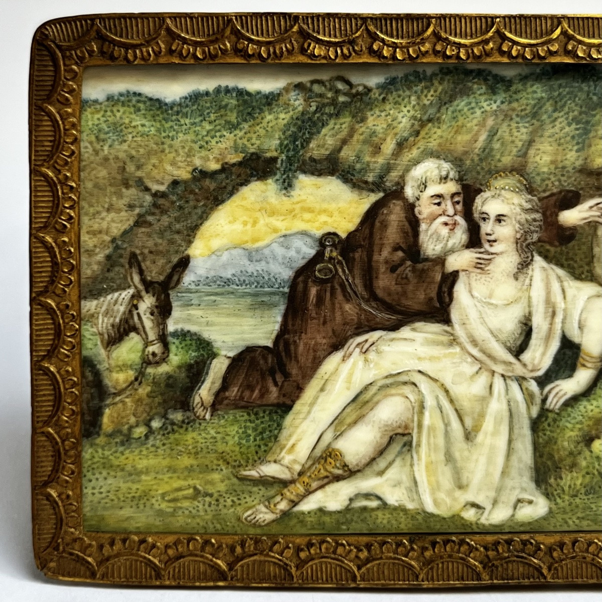 La Tentation de Saint Antoine, peinture miniature XVIIIe siècle 18e-photo-2