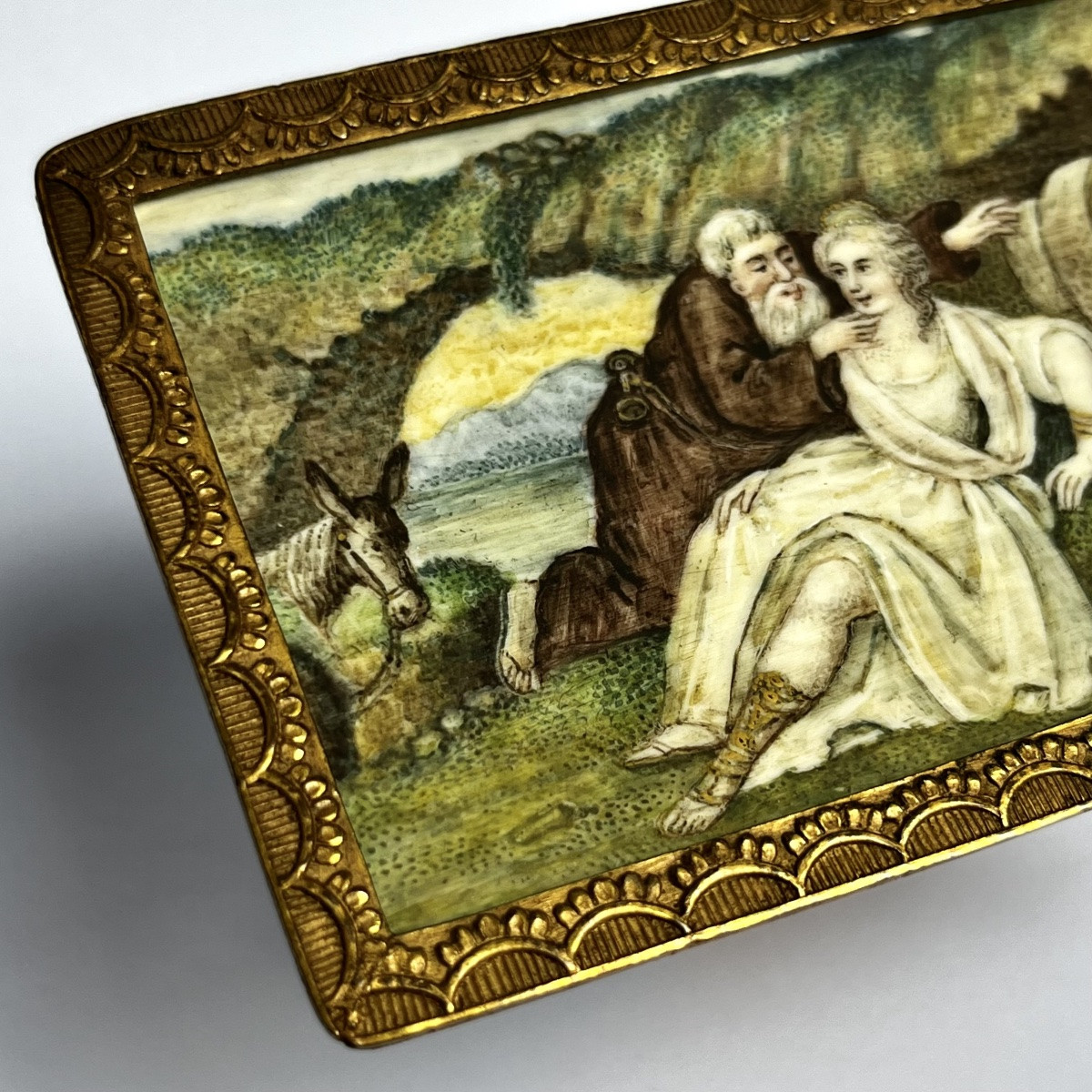 La Tentation de Saint Antoine, peinture miniature XVIIIe siècle 18e-photo-3