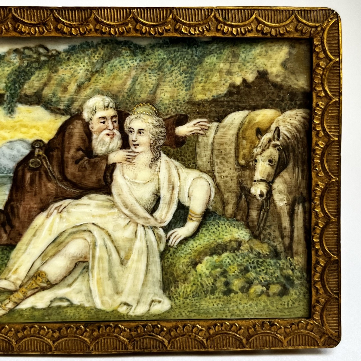 La Tentation de Saint Antoine, peinture miniature XVIIIe siècle 18e-photo-4