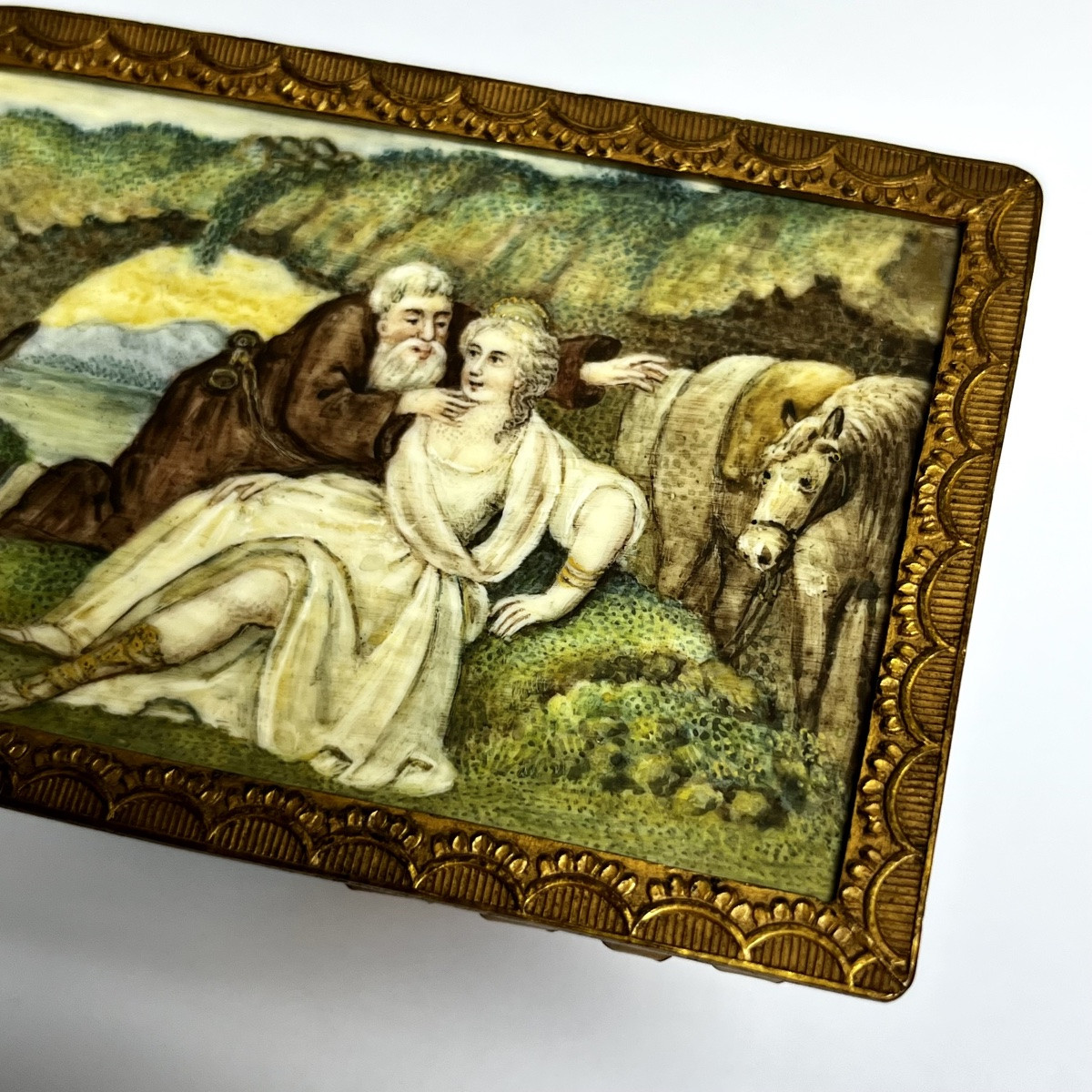 La Tentation de Saint Antoine, peinture miniature XVIIIe siècle 18e-photo-1