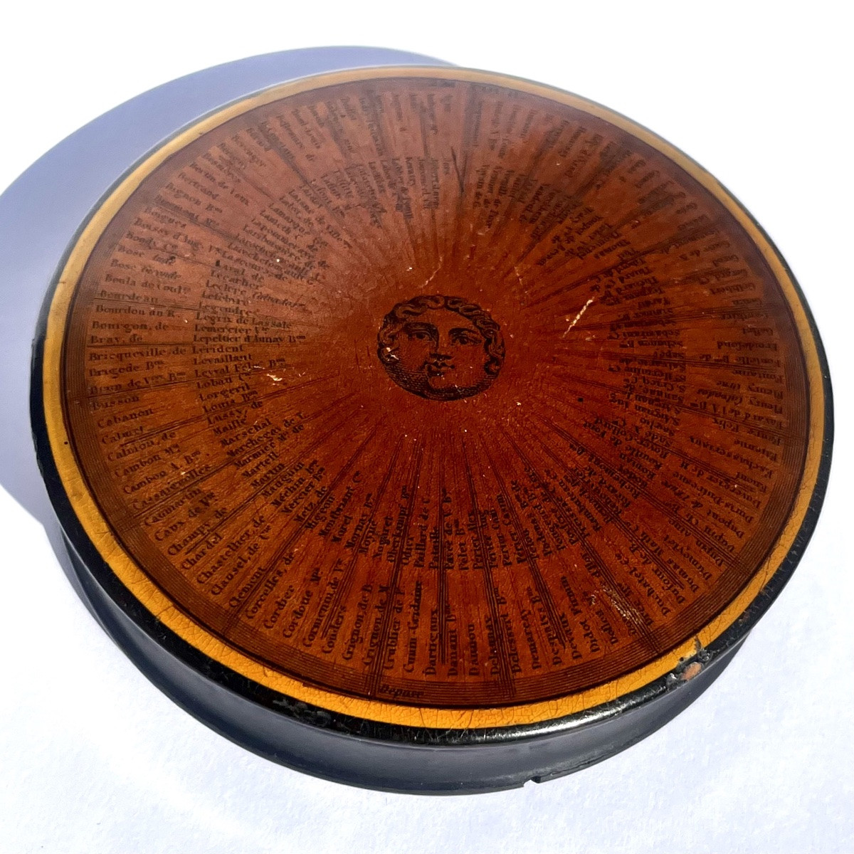 Boîte à décor de l'Adresse des 221, époque Charles X vers 1830 - XIXe siècle Monarchie 19e-photo-3