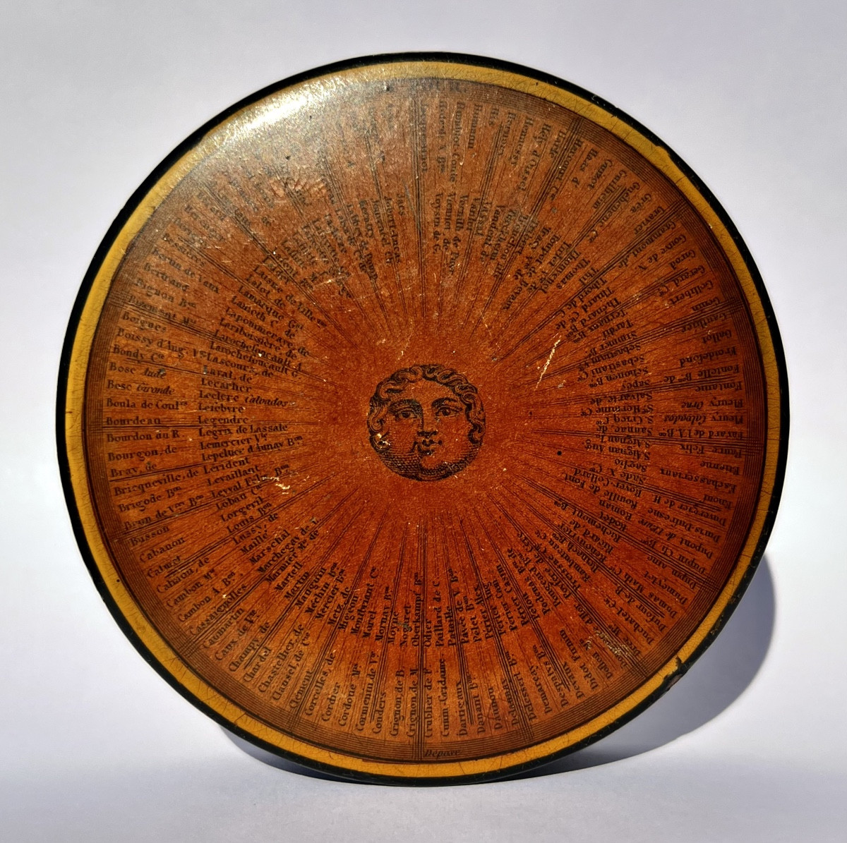 Boîte à décor de l'Adresse des 221, époque Charles X vers 1830 - XIXe siècle Monarchie 19e