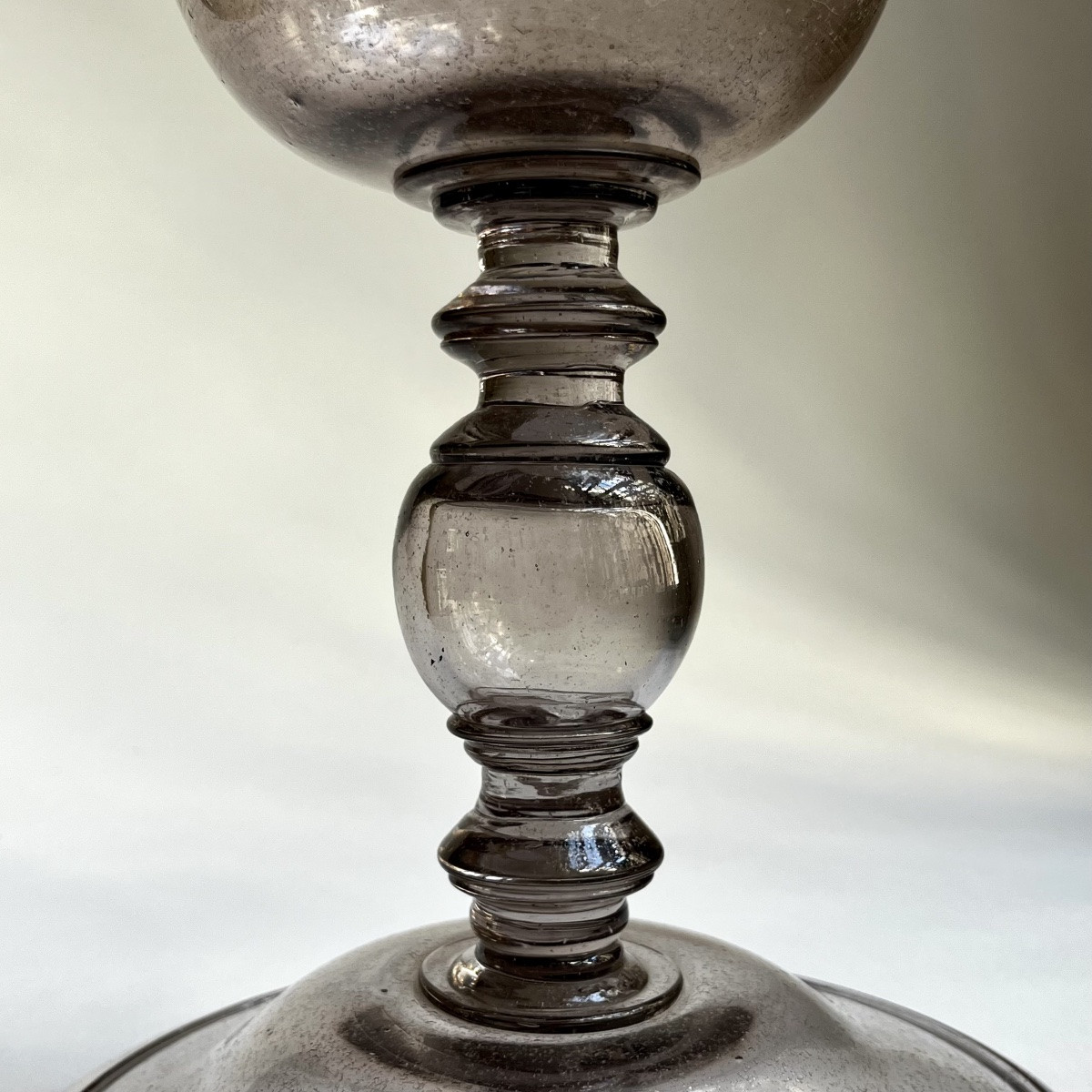 Grand calice en verre soufflé XVIIIe siècle - Manufacture royale de la Margeride ? 18e-photo-2