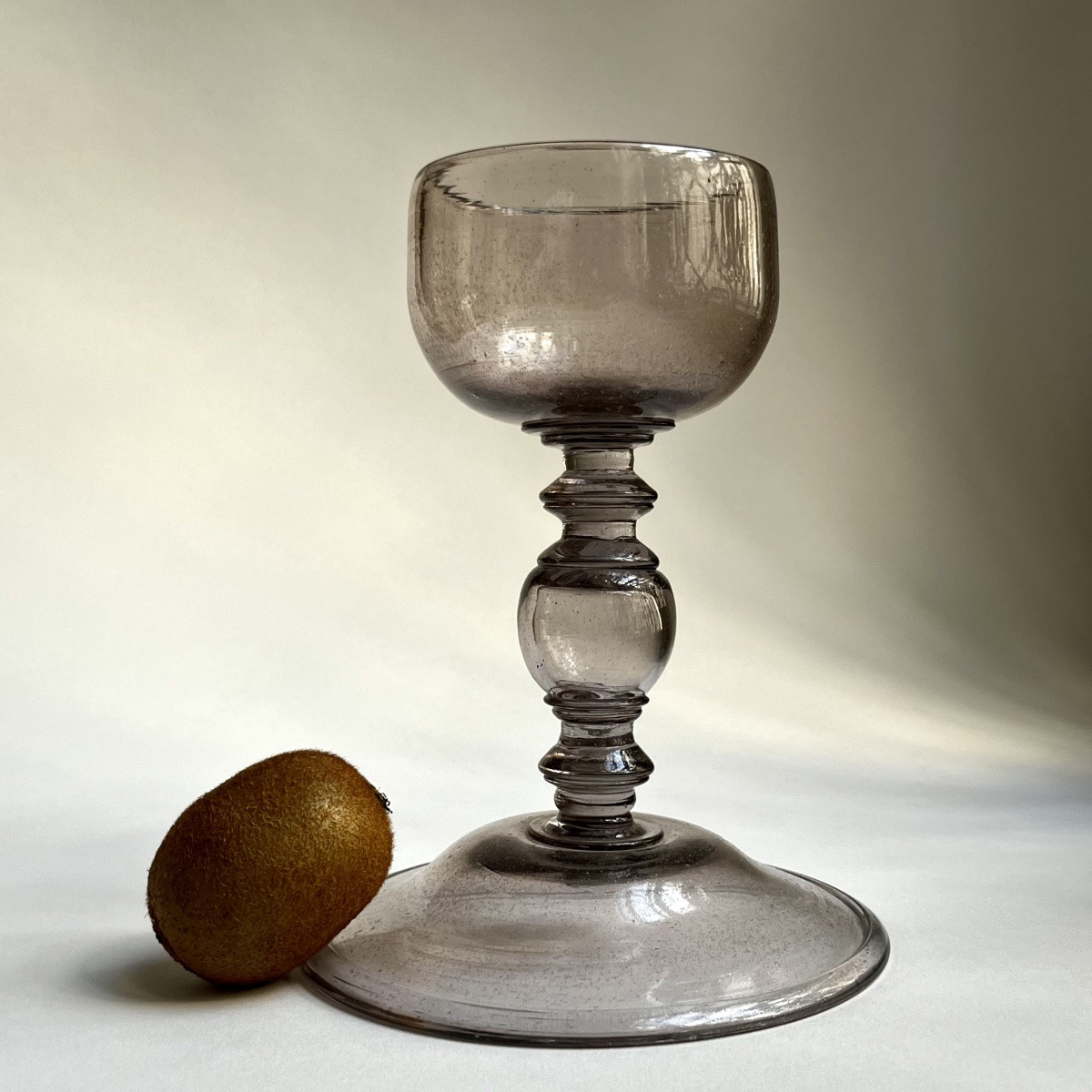 Grand calice en verre soufflé XVIIIe siècle - Manufacture royale de la Margeride ? 18e-photo-4