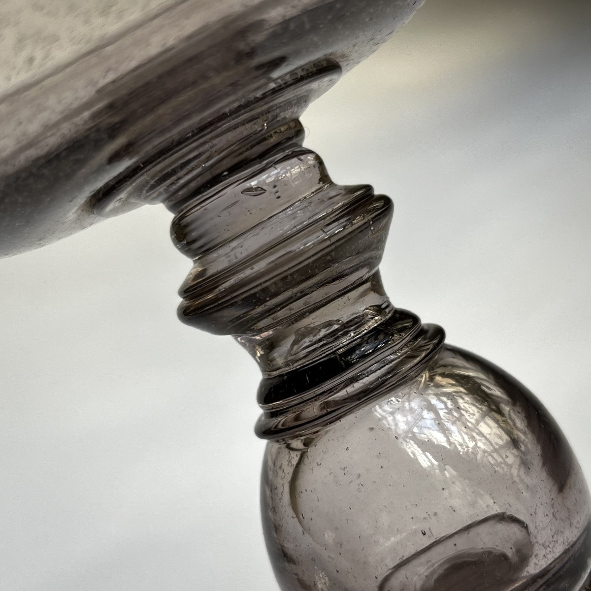 Grand calice en verre soufflé XVIIIe siècle - Manufacture royale de la Margeride ? 18e-photo-5