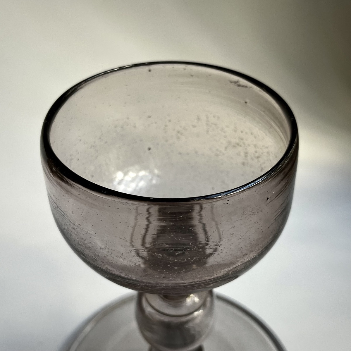 Grand calice en verre soufflé XVIIIe siècle - Manufacture royale de la Margeride ? 18e-photo-6