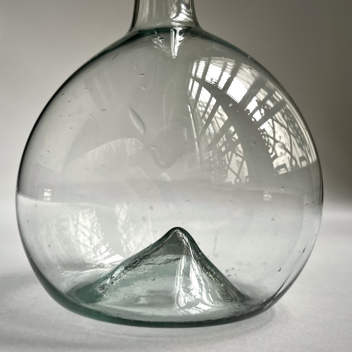 Flacon de pharmacie (?) en verre de fougère XVIIIe siècle verre soufflé 18e-photo-2