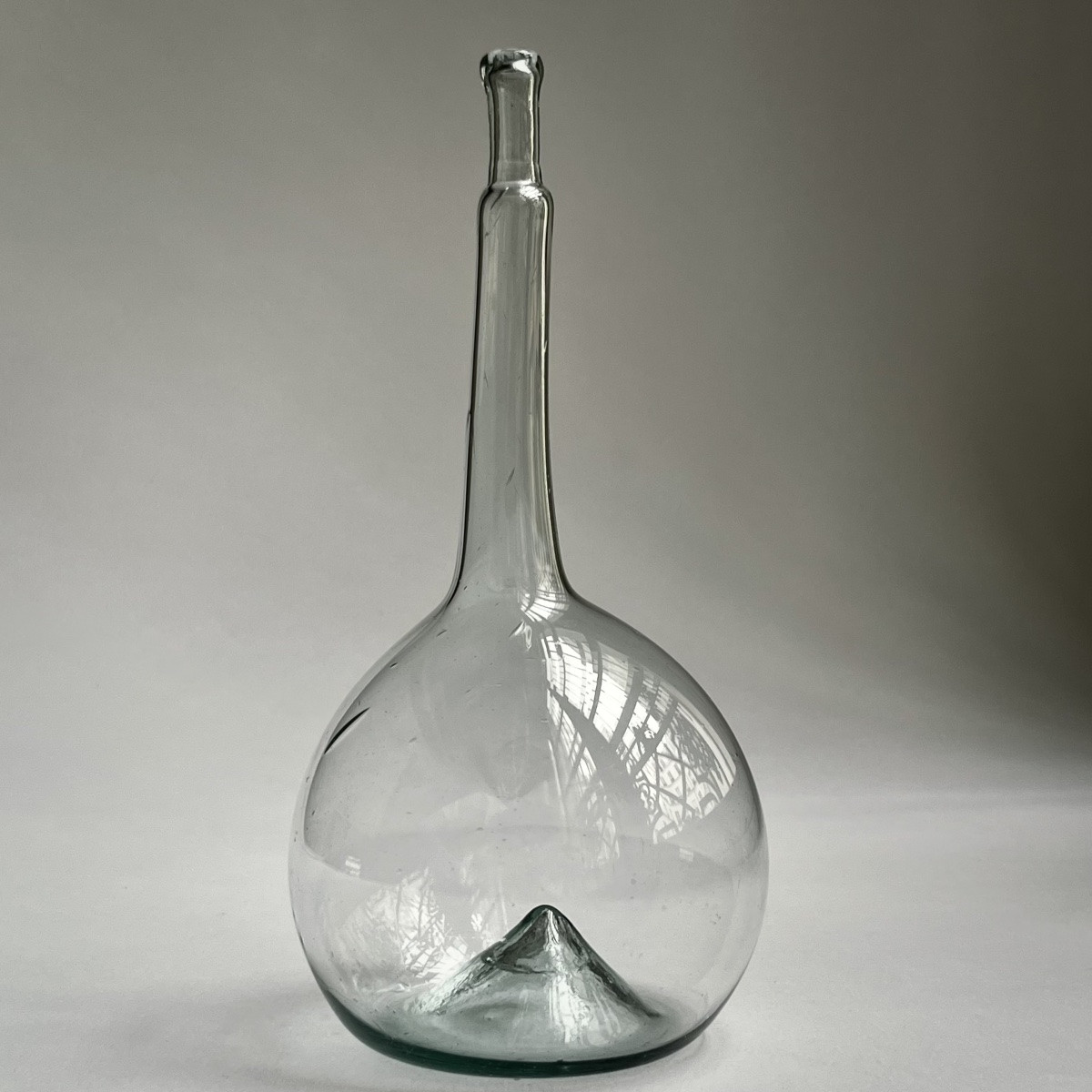 Flacon de pharmacie (?) en verre de fougère XVIIIe siècle verre soufflé 18e-photo-3