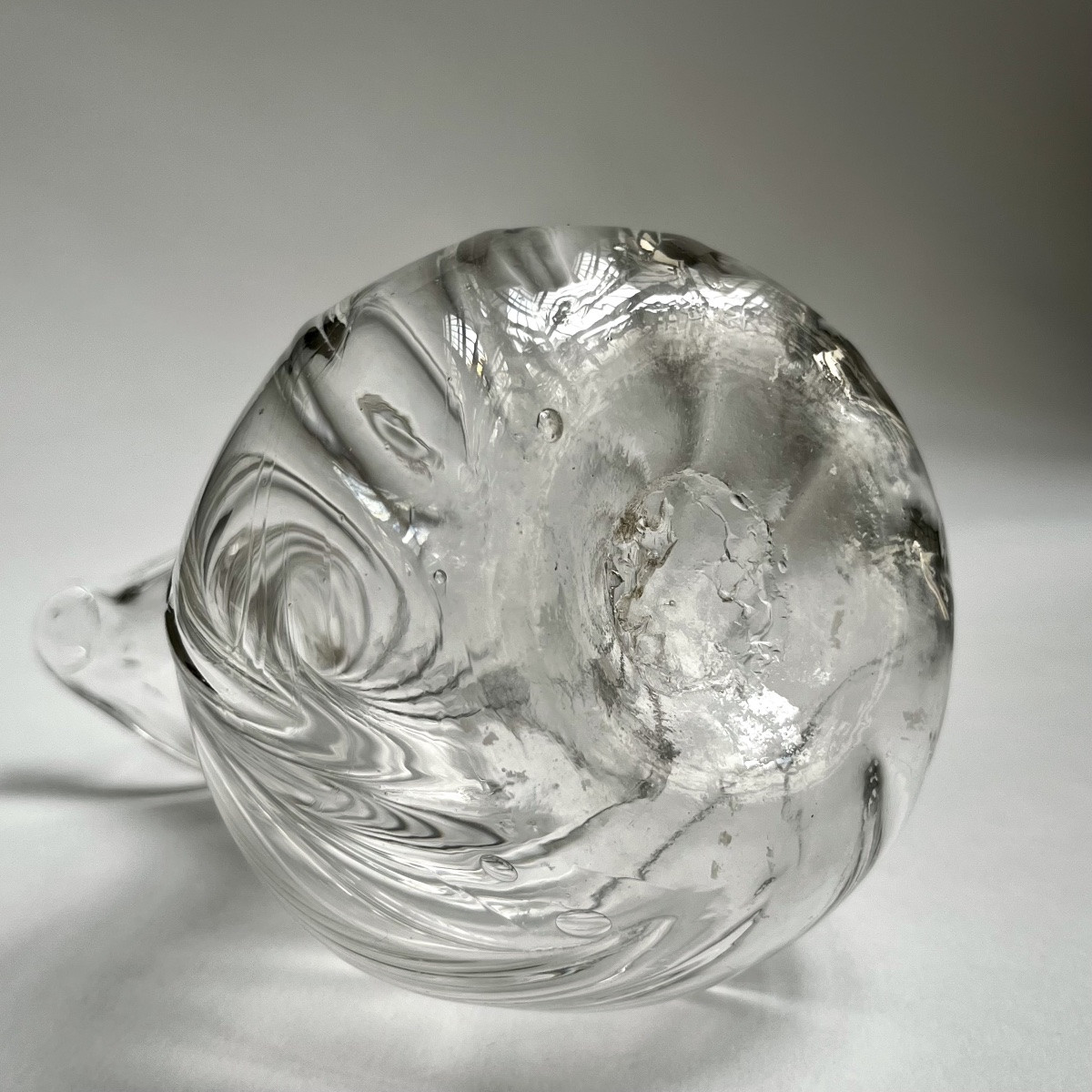 Pichet à cidre normand en verre soufflé à côtes torses XVIIIe siècle 18e art populaire XIXe 19e-photo-5