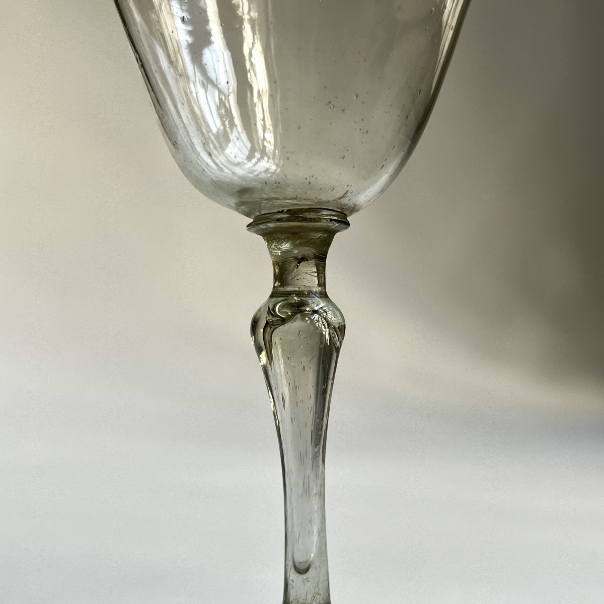 Verre à pied en verre de fougère XVIIIe siècle verre soufflé 18e-photo-2