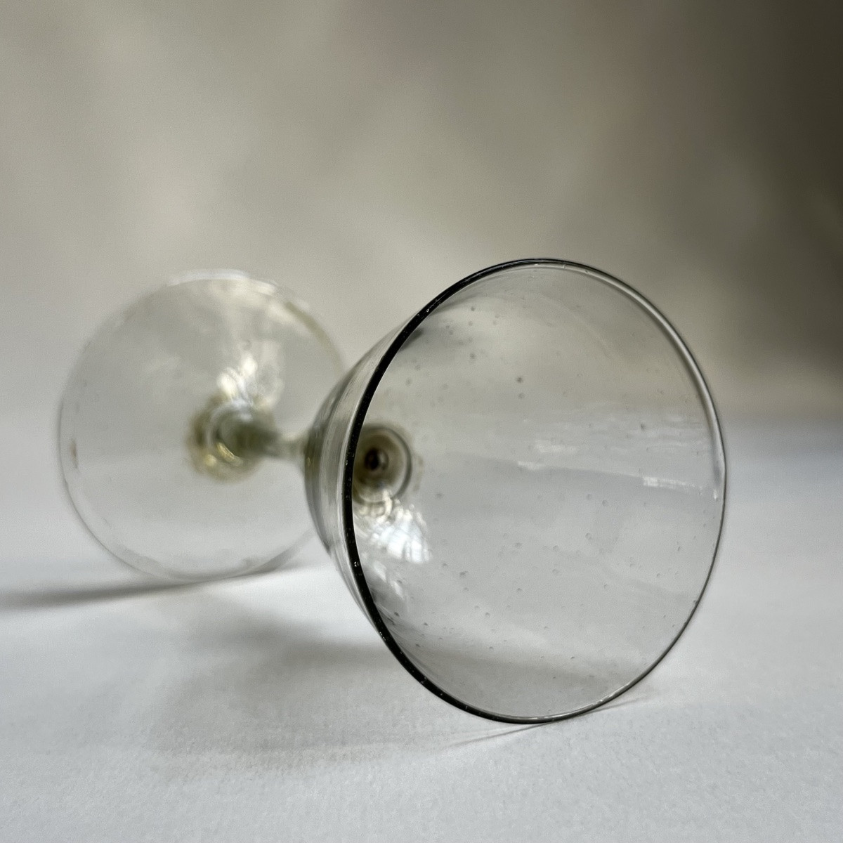 Verre à pied en verre de fougère XVIIIe siècle verre soufflé 18e-photo-3