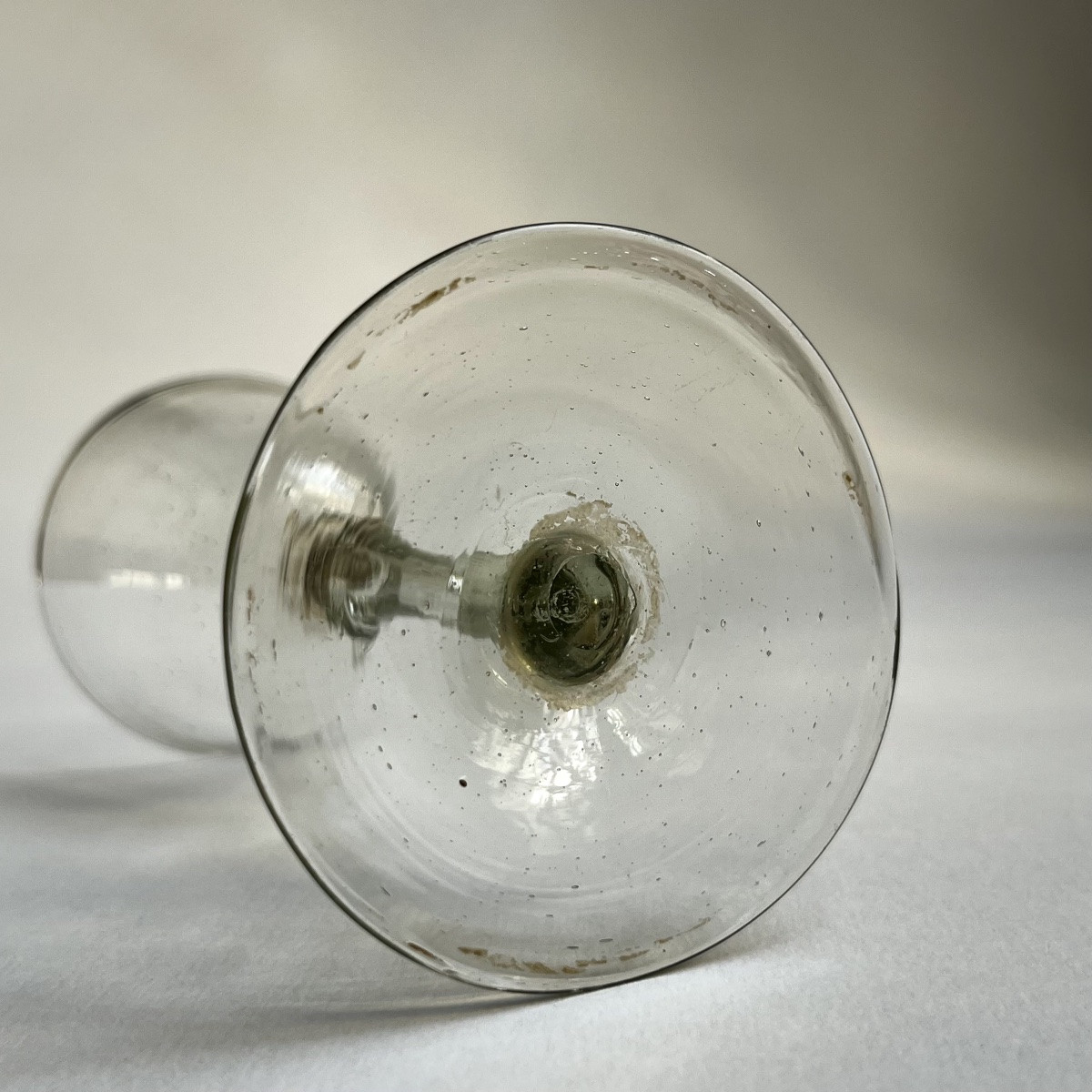 Verre à pied en verre de fougère XVIIIe siècle verre soufflé 18e-photo-1