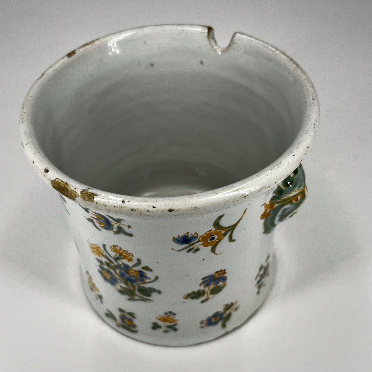 Moustiers Earthenware Glass Cooler 18th Century Individual Cool Bucket 18th Century-photo-4