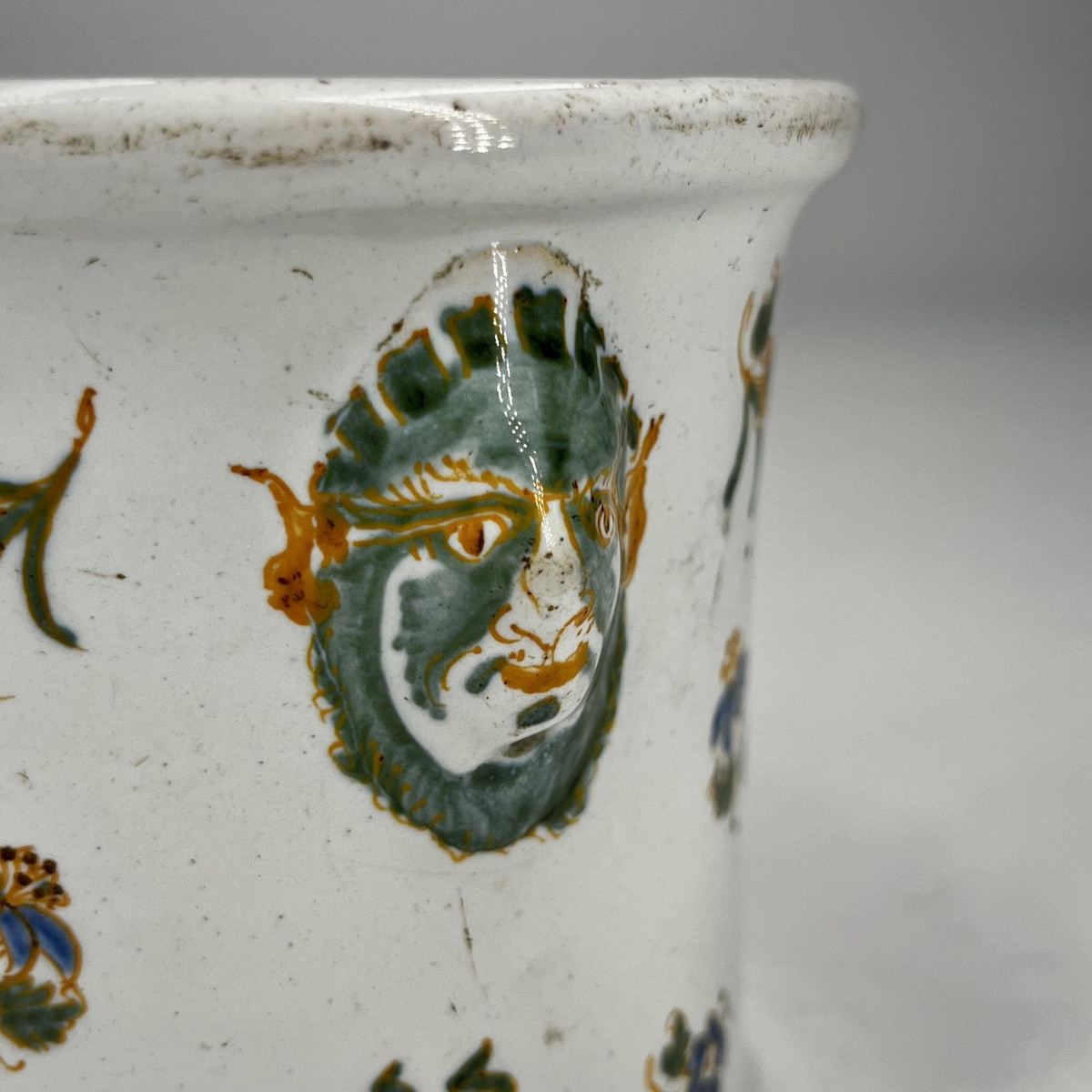 Moustiers Earthenware Glass Cooler 18th Century Individual Cool Bucket 18th Century-photo-5