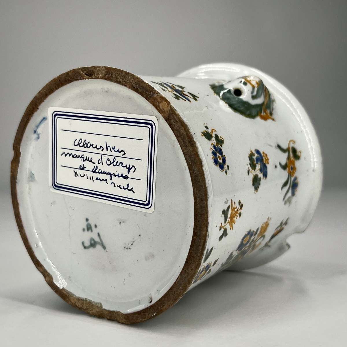 Moustiers Earthenware Glass Cooler 18th Century Individual Cool Bucket 18th Century-photo-8