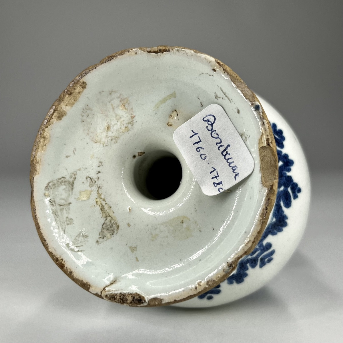 Bordeaux Earthenware Saupoudreuse, 18th Century - Saupoudroir Blanc Bleu 18th Century-photo-6