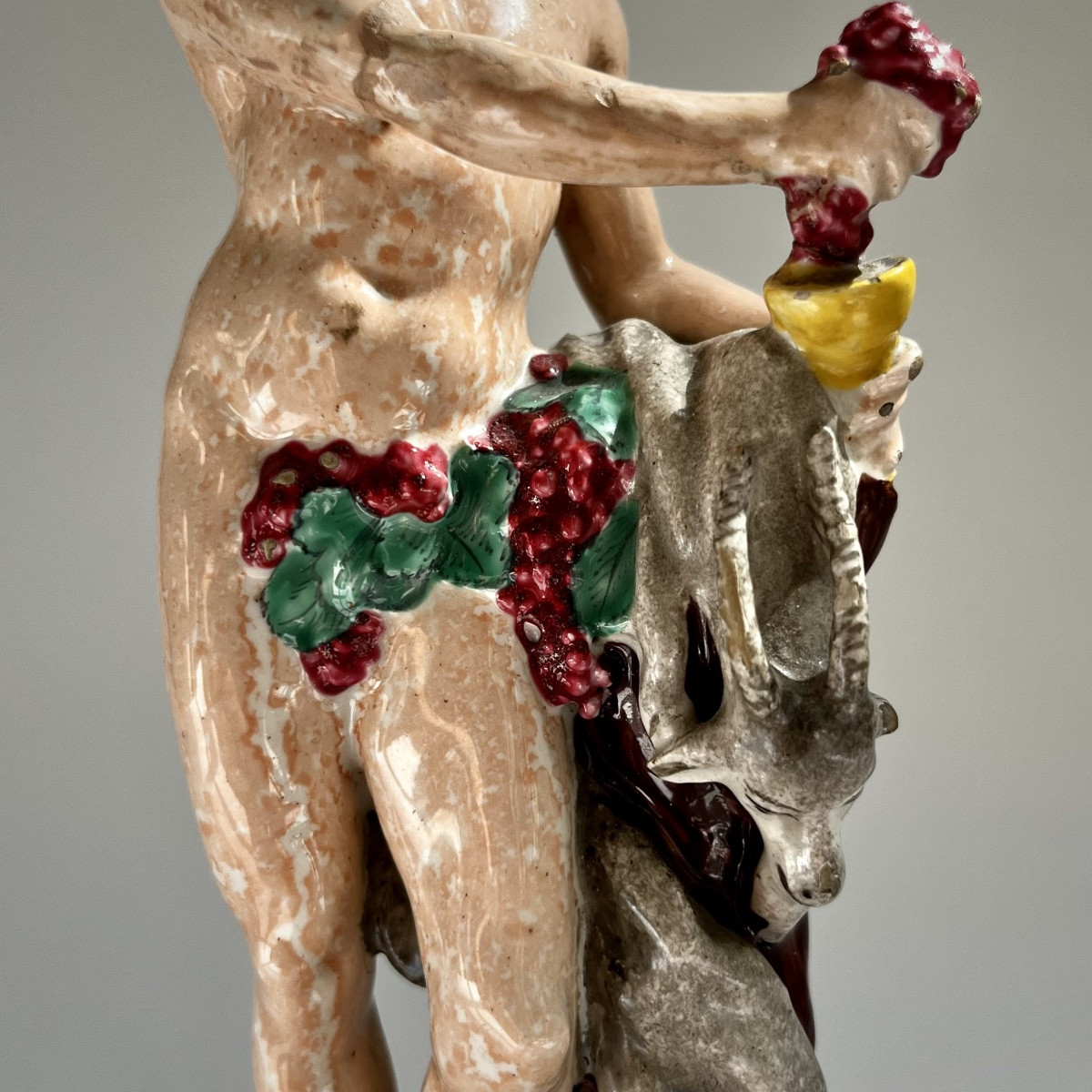 Allégorie de l'automne, statuette en faïence de Saint Clément fin XVIIIe - début XIXe siècle-photo-6