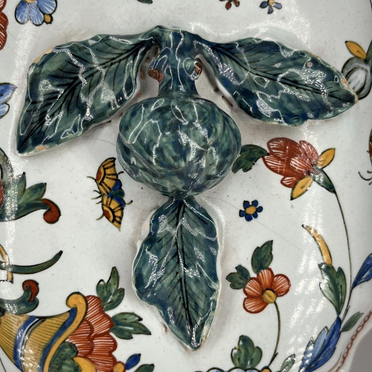 Rouen Earthenware Vegetable Dish With Handles 18th Century Cornucopia 18th Century-photo-3