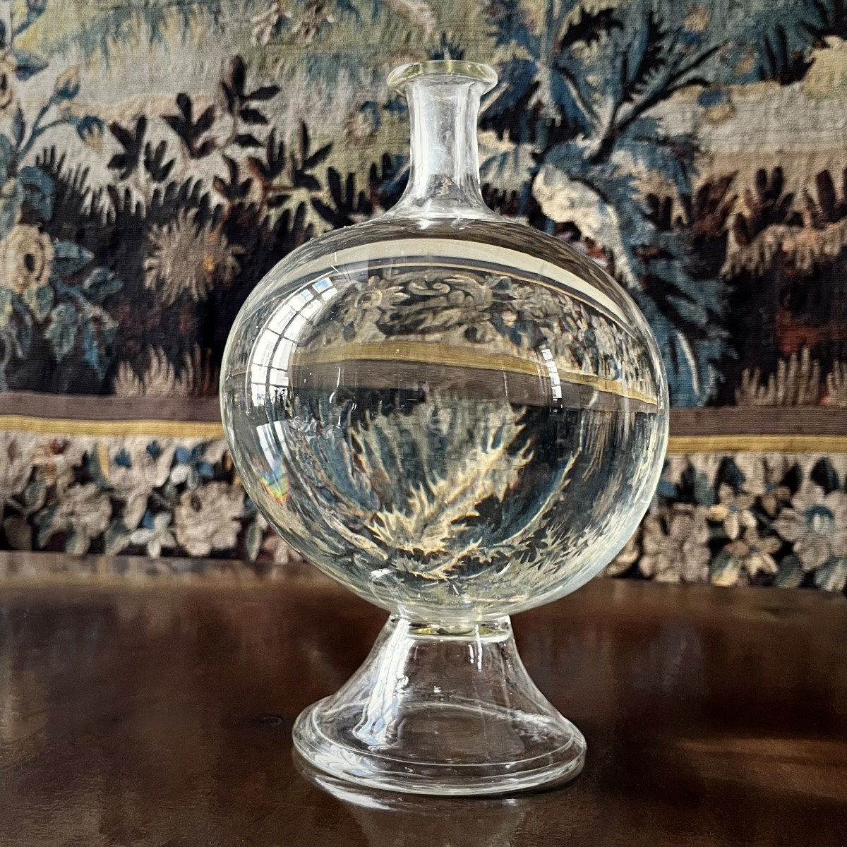 Blown Glass Lacemaker's Magnifying Glass 18th Century Water Lamp 18th Century Folk Art-photo-4