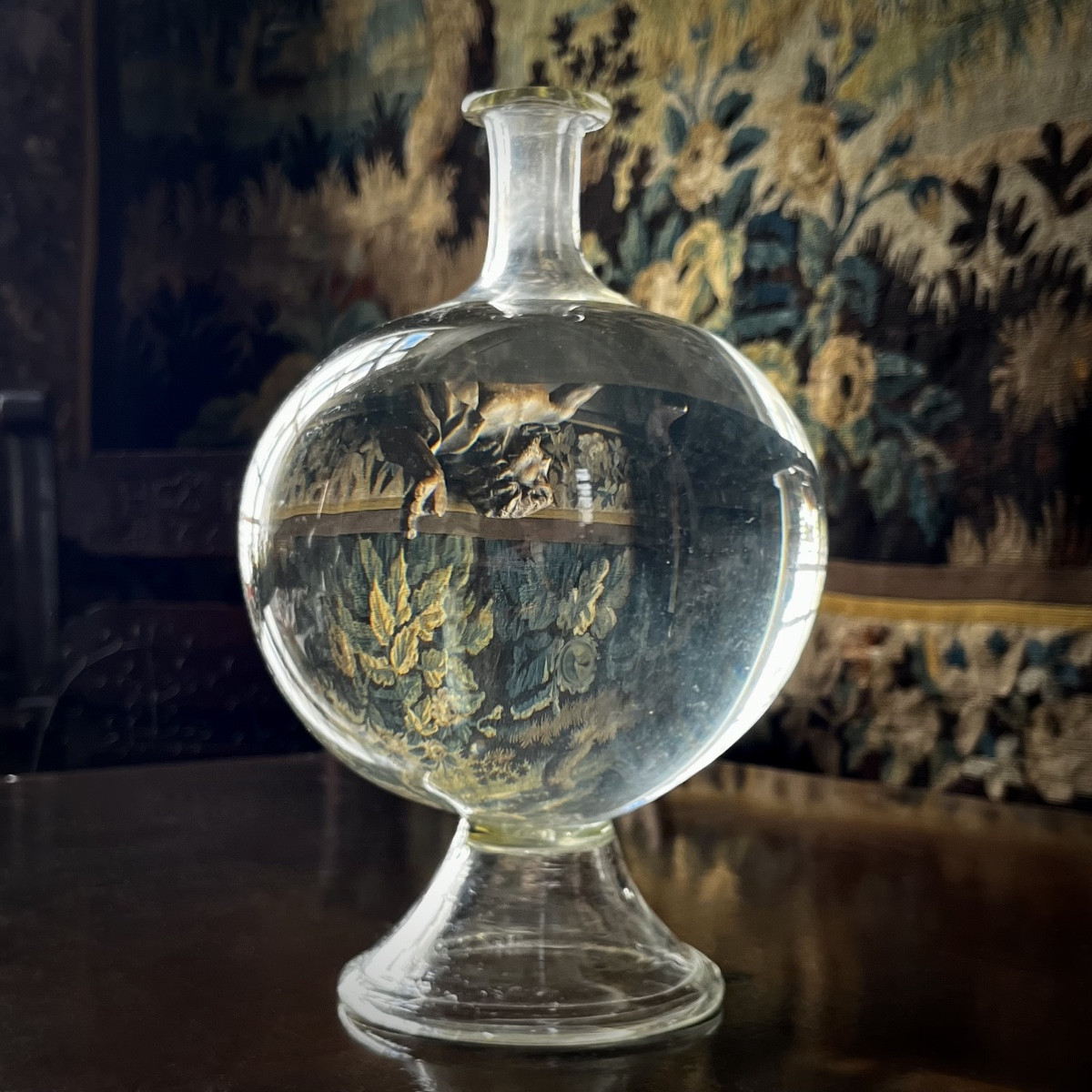 Blown Glass Lacemaker's Magnifying Glass 18th Century Water Lamp 18th Century Folk Art