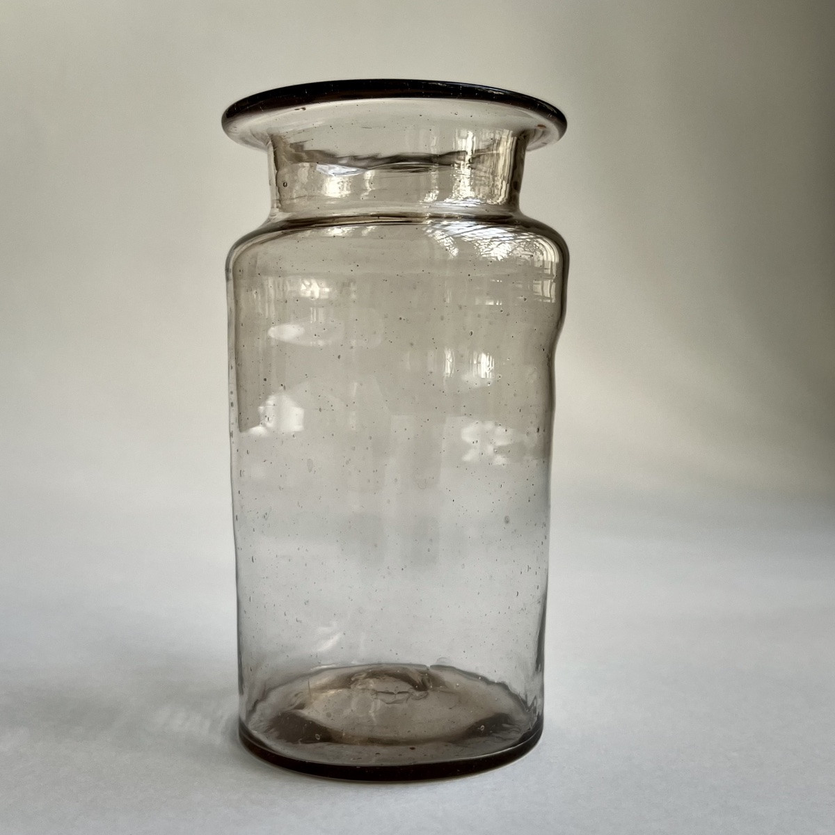 Petit bocal en verre soufflé XVIIIe siècle verre de fougère 18e -photo-2