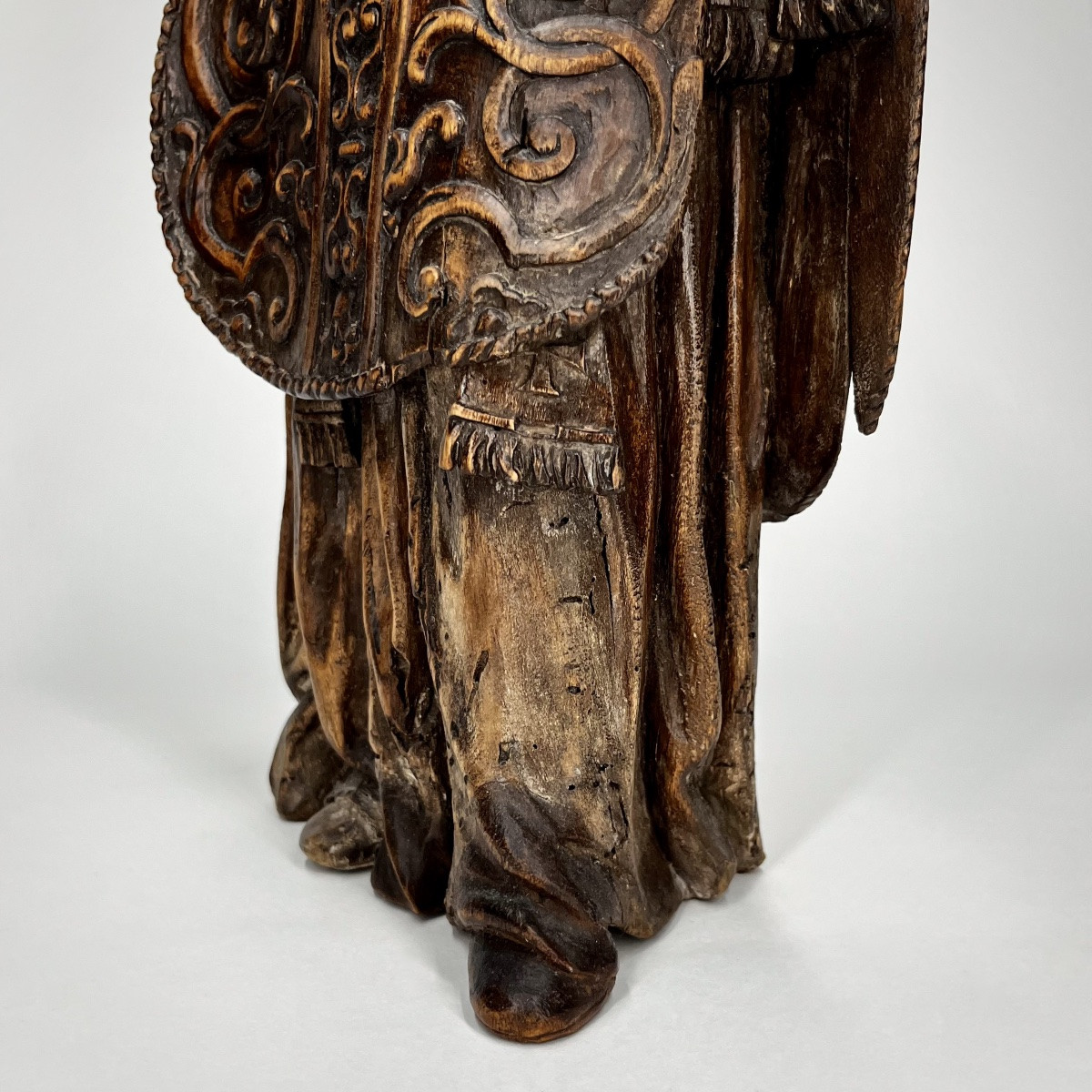 Ecclesiastic (st Philippe Néri ?), Carved Wood Statue, Flanders 18th Century 18th Century-photo-3